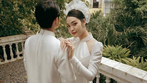 Hoa hậu Nông Thúy Hằng bất ngờ diện váy cưới