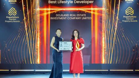 DOJILAND chiến thắng nhiều hạng mục Giải thưởng BĐS Việt Nam PropertyGuru 2023