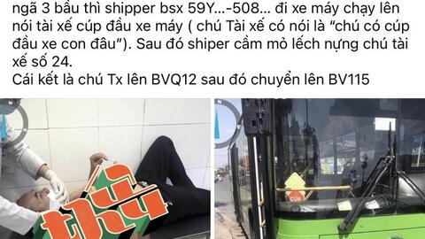 Công an vào cuộc vụ tài xế xe buýt bị shipper 'nựng mỏ lết' vào mặt