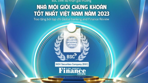 BSC vinh dự nhận giải thưởng Nhà môi giới chứng khoán tốt nhất Việt Nam