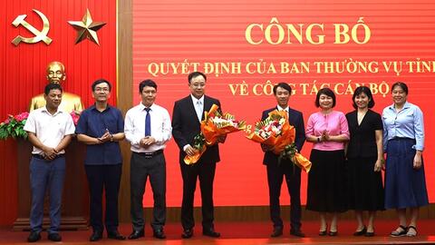 Ban Thường vụ Tỉnh ủy Quảng Bình bổ nhiệm cán bộ