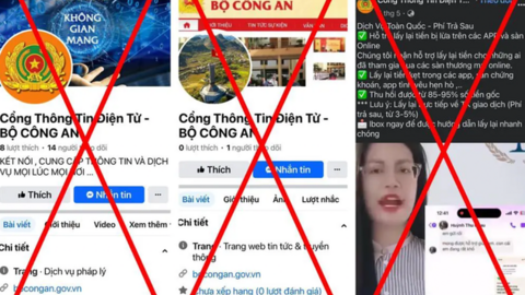 Giả mạo cổng thông tin Bộ Công an để giăng bẫy lừa đảo