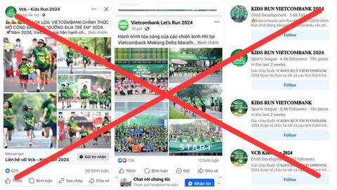 Xuất hiện chiêu lừa đảo mới: Lập fanpage giả mạo các giải chạy của nhà băng