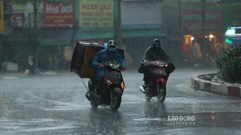 Dự báo khu vực sắp có mưa dông từ ngày 28.3 đến 29.3