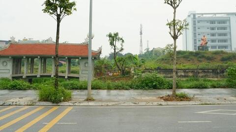 Vườn hoa Nguyễn Du (Hà Nội) dang dở, cỏ mọc um tùm vì vướng mặt bằng