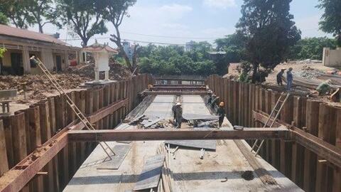 Kênh Thụy Phương tăng tốc thi công, quyết hoàn thành trước mùa mưa