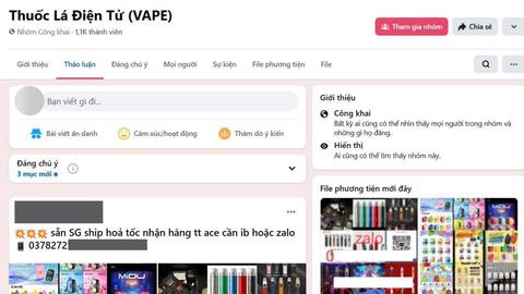 Thuốc lá điện tử vẫn len lỏi sau lệnh cấm, giao dịch ngày càng tinh vi