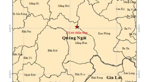 Liên tiếp xảy ra 3 trận động đất ở Quảng Ngãi