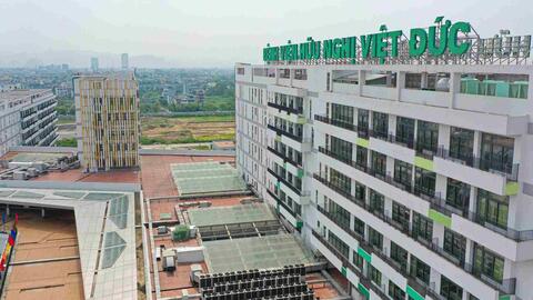 Cận cảnh Bệnh viện Hữu nghị Việt Đức cơ sở Ninh Bình trước giờ đón bệnh nhân