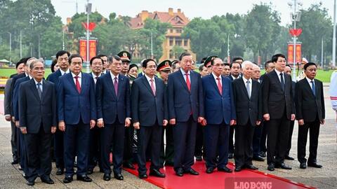 Lãnh đạo Đảng, Nhà nước vào Lăng viếng Chủ tịch Hồ Chí Minh dịp Quốc khánh 2.9