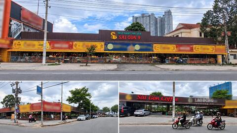 Tổ hợp nhà hàng, cà phê hơn 2.000m2 xây dựng không phép ở trung tâm Bình Dương cũ
