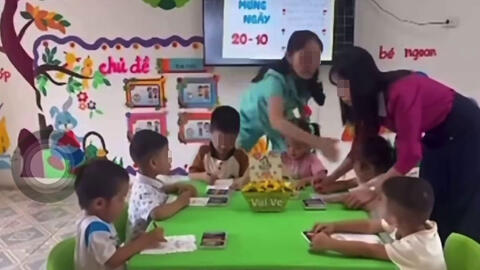 Tạm đình chỉ giảng dạy 2 giáo viên mầm non có hành vi đánh trẻ