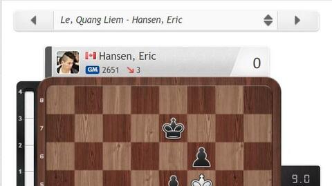 Kỳ thủ số 1 Việt Nam khẳng định đẳng cấp, thắng dễ dàng Đại kiện tướng Canada