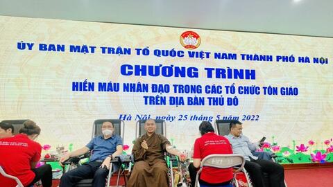 Các tổ chức Tôn giáo thành phố hưởng ứng hoạt động hiến máu nhân đạo