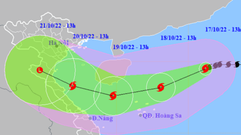 Bão số 6 giật cấp 15 di chuyển hướng vào Bắc miền Trung