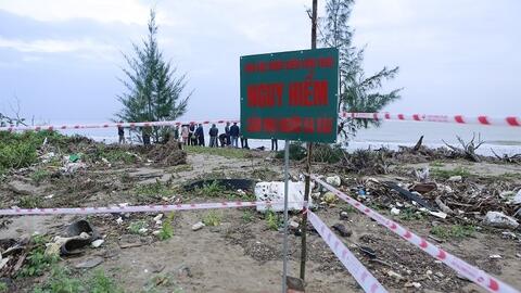 Cảnh báo tình huống khẩn cấp sạt lở bãi sông, biển ở Hoằng Phụ