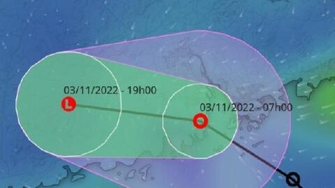 Bão số 7 - Nalgae suy yếu, không ảnh hưởng tới đất liền Việt Nam