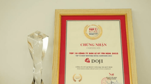 Tập đoàn DOJI 12 năm liên tiếp được công nhận Thương hiệu Quốc gia Việt Nam