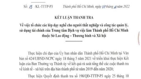 Kiến nghị Công an điều tra vi phạm tại Trung tâm Dịch vụ việc làm TP.HCM