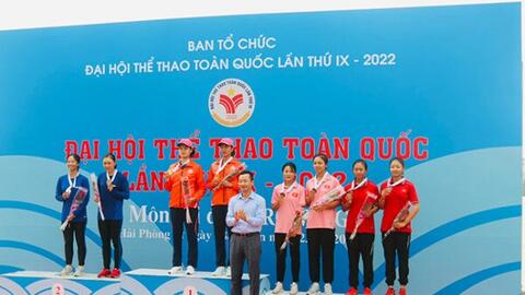 Hà Nội giành 3 huy chương Vàng môn đua thuyền Rowing