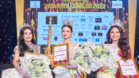 Ninh Diên Linh đăng quang Hoa khôi công sở với màn ứng xử song ngữ ấn tượng