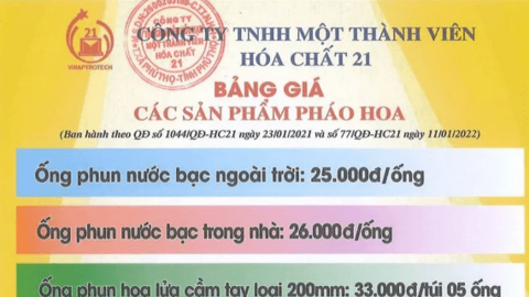 Pháo hoa Z121 bán trên mạng là trái quy định, gọi ngay 1800.6838