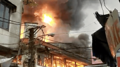 Hải Phòng: Cháy lớn tại chợ Tam Bạc, trên 100 quầy hàng bị thiêu dụi