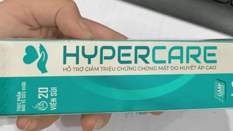 Cảnh báo: Sản phẩm HYPERCARE được quảng cáo thổi phồng như thuốc chữa huyết áp, đột quỵ