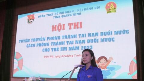 Tỉnh đoàn Quảng Ninh tổ chức hội thi tuyên truyền phòng tránh tai nạn đuối nước