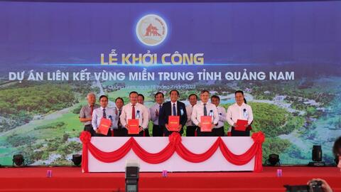 Quảng Nam: Khởi công dự án liên kết vùng miền Trung