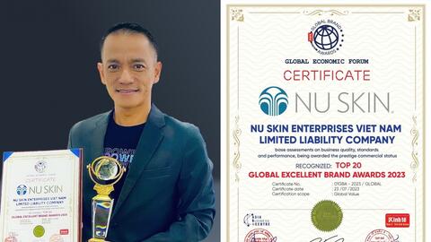 Nu Skin Việt Nam vinh dự nhận danh hiệu “Top 20 Thương hiệu xuất sắc toàn cầu 2023”