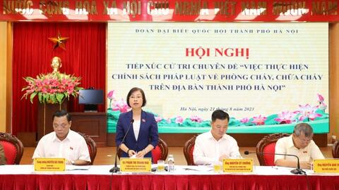 Đoàn đại biểu Quốc hội TP tiếp xúc cử tri chuyên đề phòng cháy, chữa cháy