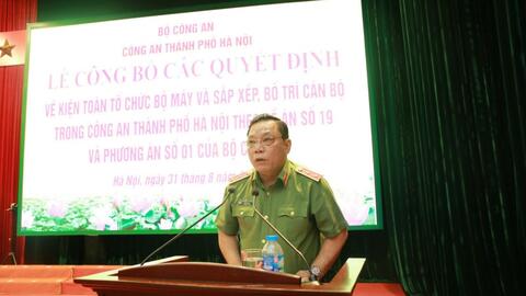 Công an TP Hà Nội giảm 4 đơn vị cấp phòng