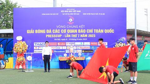 Sôi nổi khai mạc vòng chung kết giải bóng đá của những người làm báo - Press Cup 2023