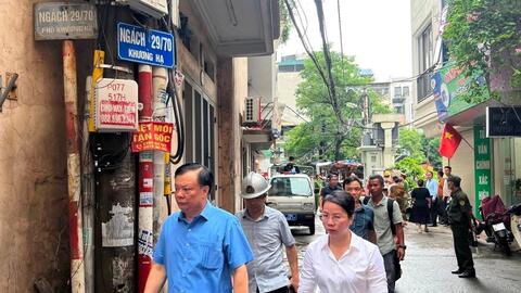 Bí thư Thành ủy Đinh Tiến Dũng chỉ đạo khắc phục hậu quả vụ cháy tại quận Thanh Xuân