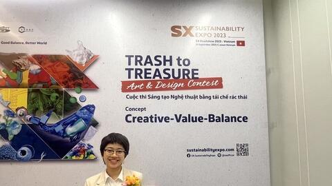 Tác phẩm từ vật bỏ đi đoạt giải Nhất cuộc thi sáng tạo nghệ thuật từ rác