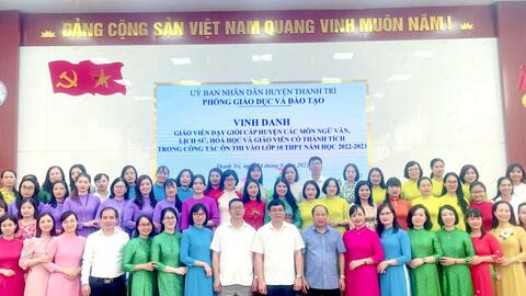 Huyện Thanh Trì khen thưởng 130 giáo viên THCS dạy giỏi