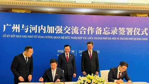 Hà Nội và Quảng Châu tăng cường hợp tác thương mại, du lịch