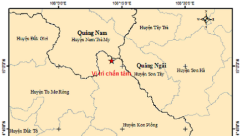 2 trận động đất xảy ra liên tiếp ở Quảng Nam và Kon Tum