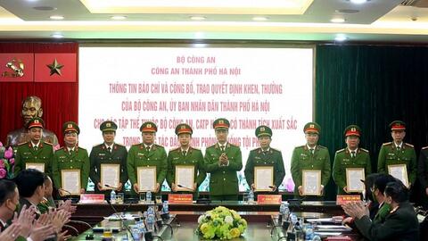 Tặng bằng khen 4 cá nhân có thành tích trong phòng, chống tội phạm