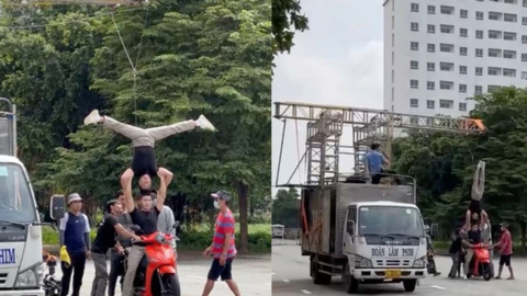 Vụ chồng đầu đi xe máy: Công an đã làm việc với nghệ sĩ Quốc Cơ