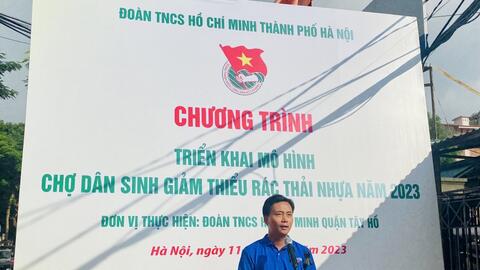 Nhân rộng mô hình chợ dân sinh giảm thiểu rác thải nhựa