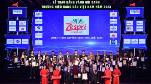 Kiwi Zespri được vinh danh Top 10 thương hiệu nổi tiếng hàng đầu Việt Nam năm 2023
