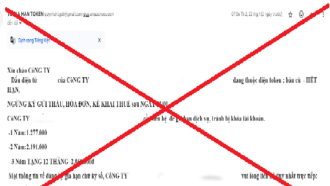 Lộ diện hình thức lừa đảo mới: Thông báo dịch vụ chữ ký số hết hạn