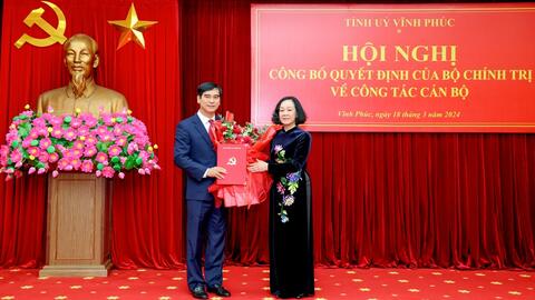 Đồng chí Dương Văn An được điều động giữ chức Bí thư Tỉnh ủy Vĩnh Phúc