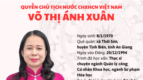 Chân dung quyền Chủ tịch nước Võ Thị Ánh Xuân