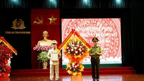 Đại tá Nguyễn Hữu Mạnh được bổ nhiệm làm Giám đốc Công an tỉnh Nam Định