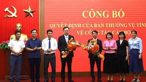 Ban Thường vụ Tỉnh ủy Quảng Bình bổ nhiệm cán bộ