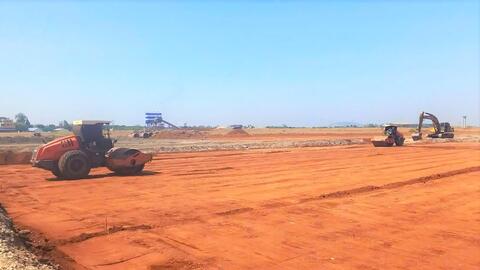 Công trường sân bay Liên Khương triển khai thi công khẩn trương