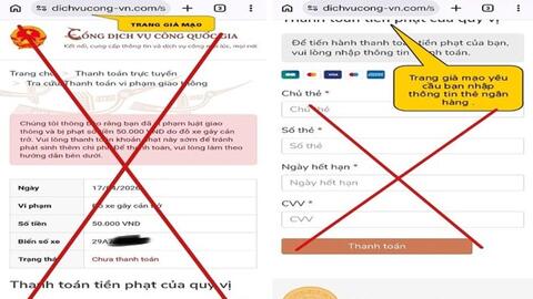 Lừa đảo thông báo phạt nguội ngày càng tinh vi